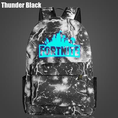 Fortnite ryggsäck Night Luminous Skola Väskor lyser i mörkret (Thunder Black )
