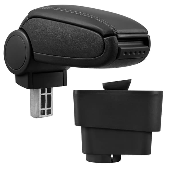 [pro.tec]® Armlæn til Fiat Grande Punto (september 2005-) - kunstlæder - sort