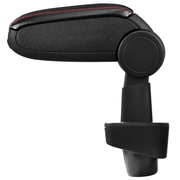 [pro.tec]® Armstöd till Renault Clio III med integrerat fack - konstläder - svart med röd söm