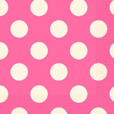 Servetter Hot Pink - Prickiga