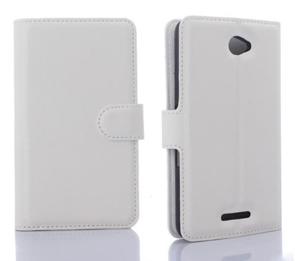 Mobilväska Xperia E4 White w/Stand