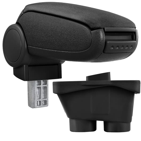 [pro.tec]® Armlæn til Peugeot 208 (2012-) tre- og femdørs - tekstil - sort