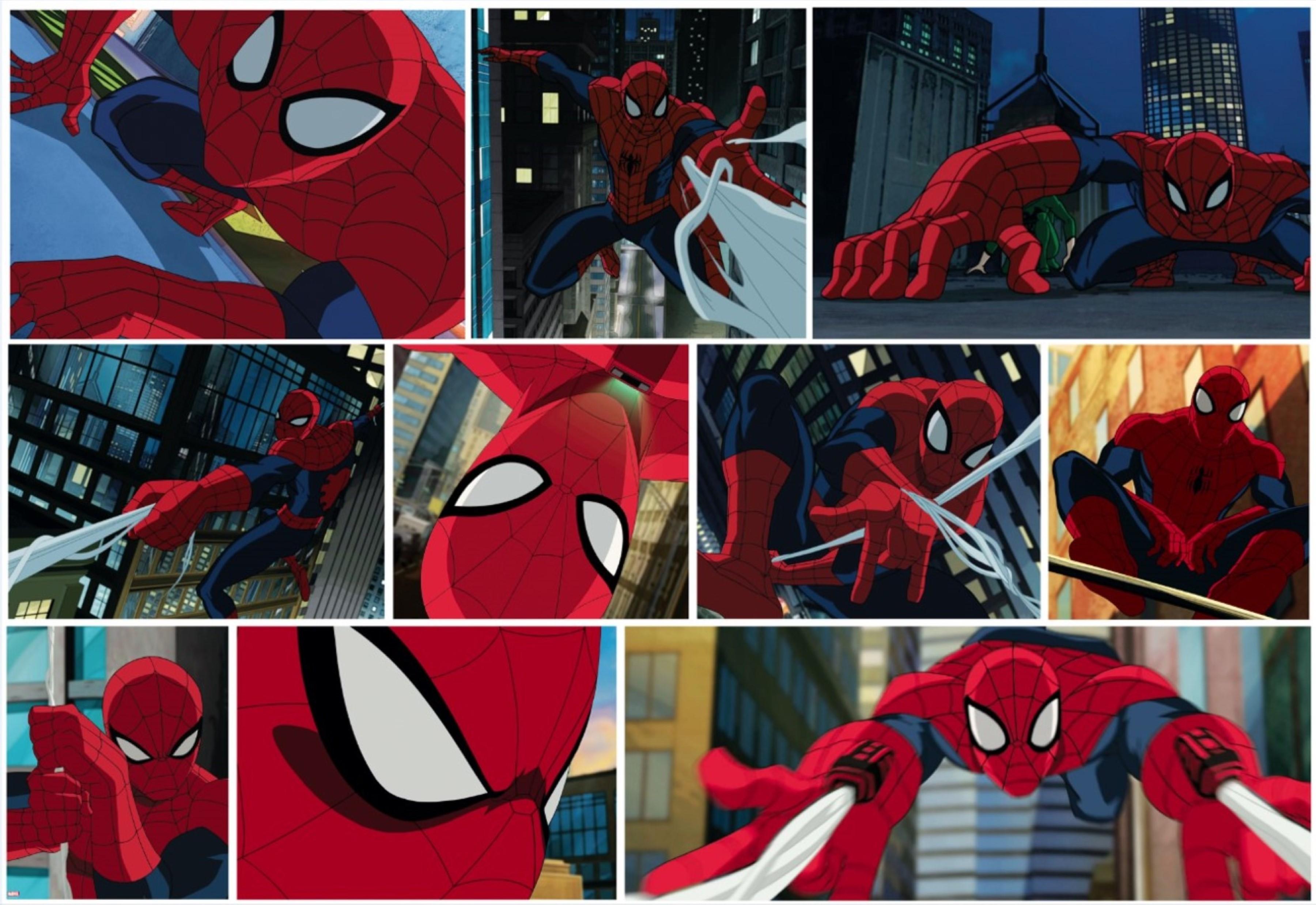 Marvel - Fototapet non-woven - Spiderman - Flerfarvet - 276 x 190 cm