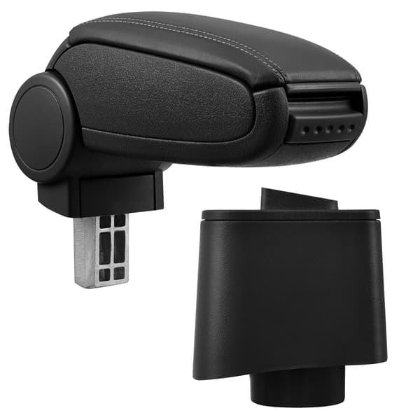 [pro.tec]® Armstöd till Volkswagen Polo V 6R med integrerat fack - konstläder - svart