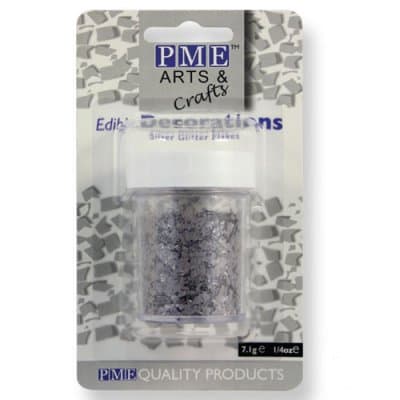 Glitter Flakes Silver