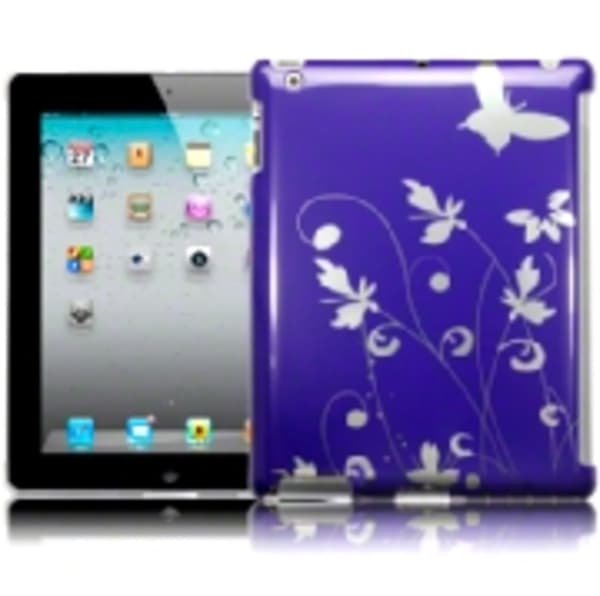 Back Cover ipad 2/3/4 Flowers Purple