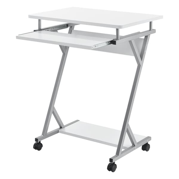 [en.casa]® Computerbord - Laptopbord med hjul - 60x40x75cm - hvid