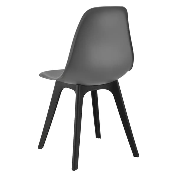[en.casa]® Lendava Stol / Matstol set 6 -83x54x48cm-svart / grå
