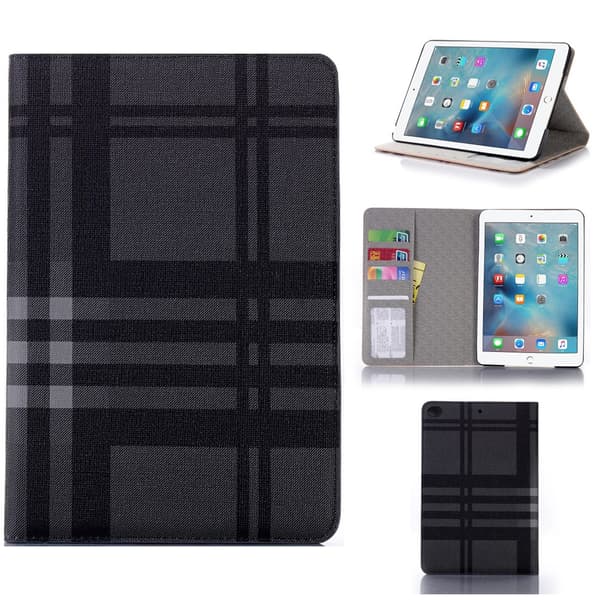 Plånboksfodral Apple iPad Mini 4 - Rutmönster Svart Black