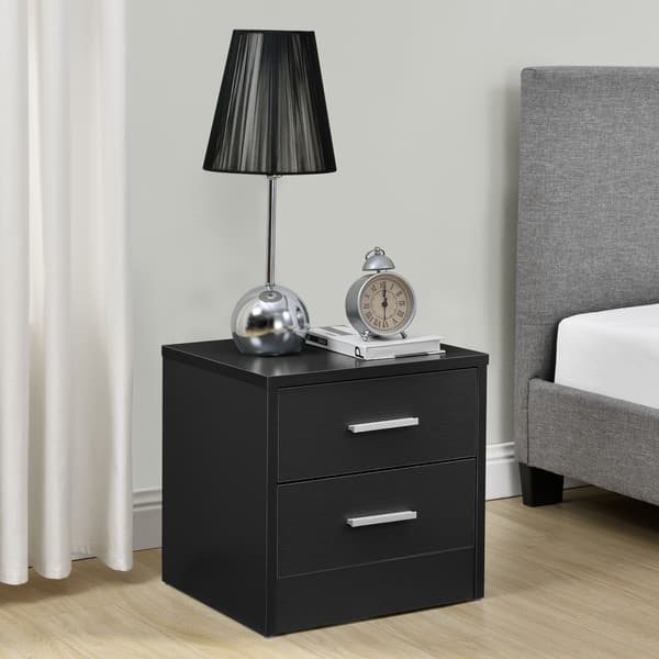 [en.casa]® Sängbord / Avlastningsbord Klovsta-37x38x34cm-svart