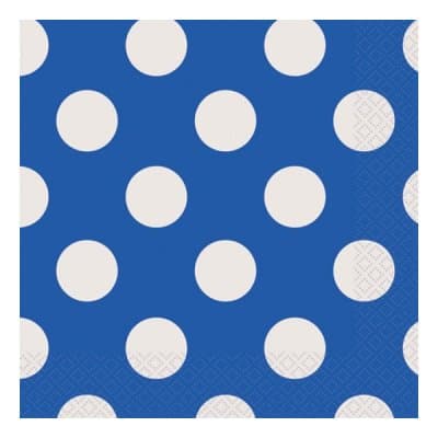 Servetter Blå/Vitprickiga