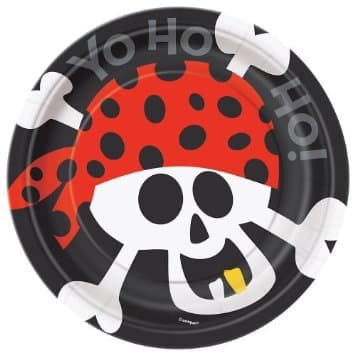 Små Papperstallrikar Pirater - Pirate Fun