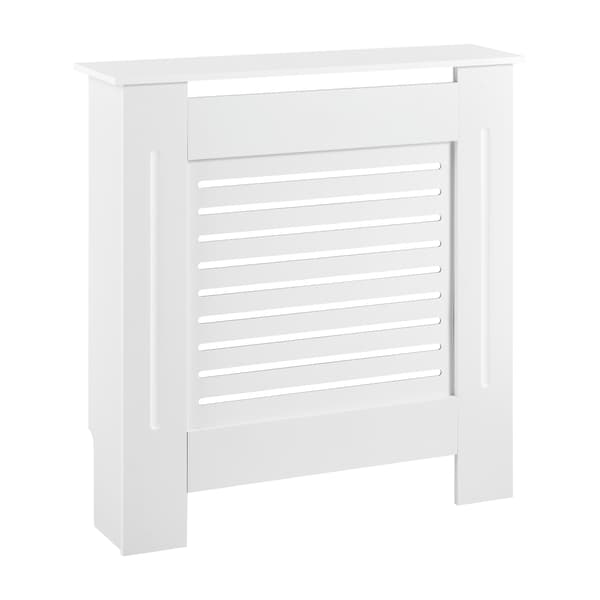 [en.casa] Elementskydd med förvaring-78x19x82cm-vitlackerad MDF