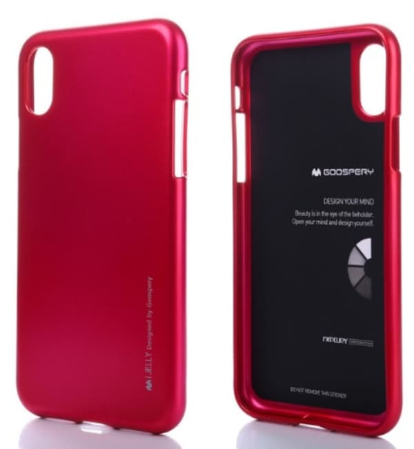 Mobilskal iphone X i-Jelly Metal Red