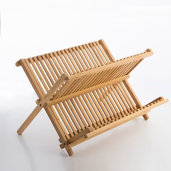 Organic dish rack in wood
