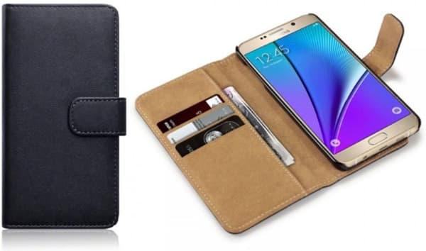 Mobilväska Galaxy Note 5 Black/Tan