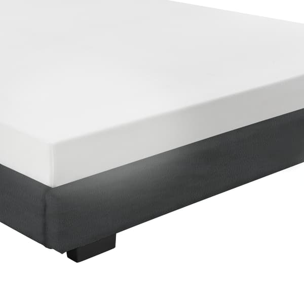 Corium® Klädd sängstomme Linnéa inkl. ribbotten-200x140cm-MDF-konstläder-svart