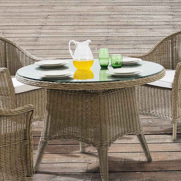 [neu.haus]® Bordskkiva av härdat glas-Ø90cm-rund