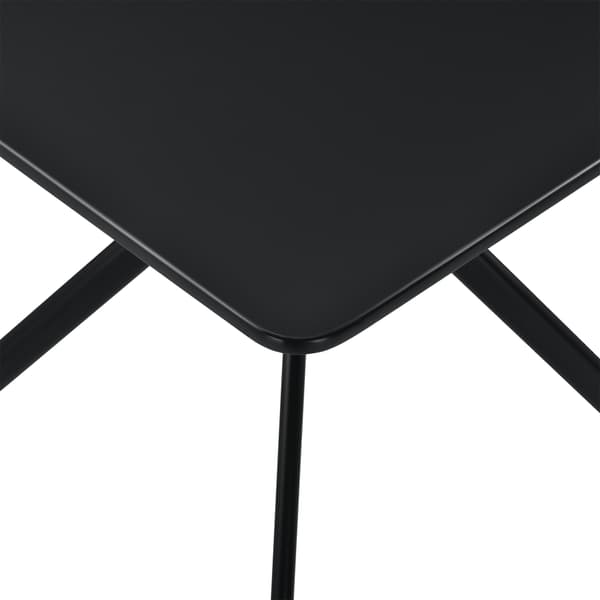 [en.casa]® Matbord-78x78x75cm-svartlackad-ben i metall