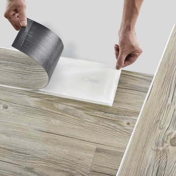 [neu.haus]® Vinylgolv-läggning med limmning-28 st.=3,92 qm-Ljus ek imitation