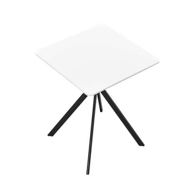 [en.casa]® Valkoinen ruokapöytä MDF-levy, jauhemaalattu metalli 60cm x 60cm x 75cm