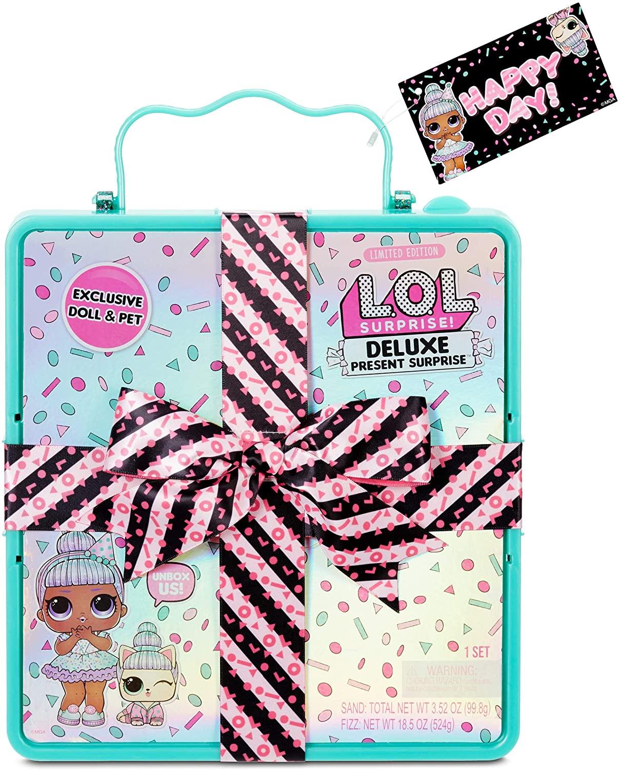 L.O.L. Surprise! Deluxe Present Surprise with Sprinkles Doll and Pet