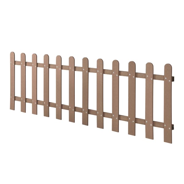 [neu.holz] WPC Staket-200x60cm-12 spjälor-brun