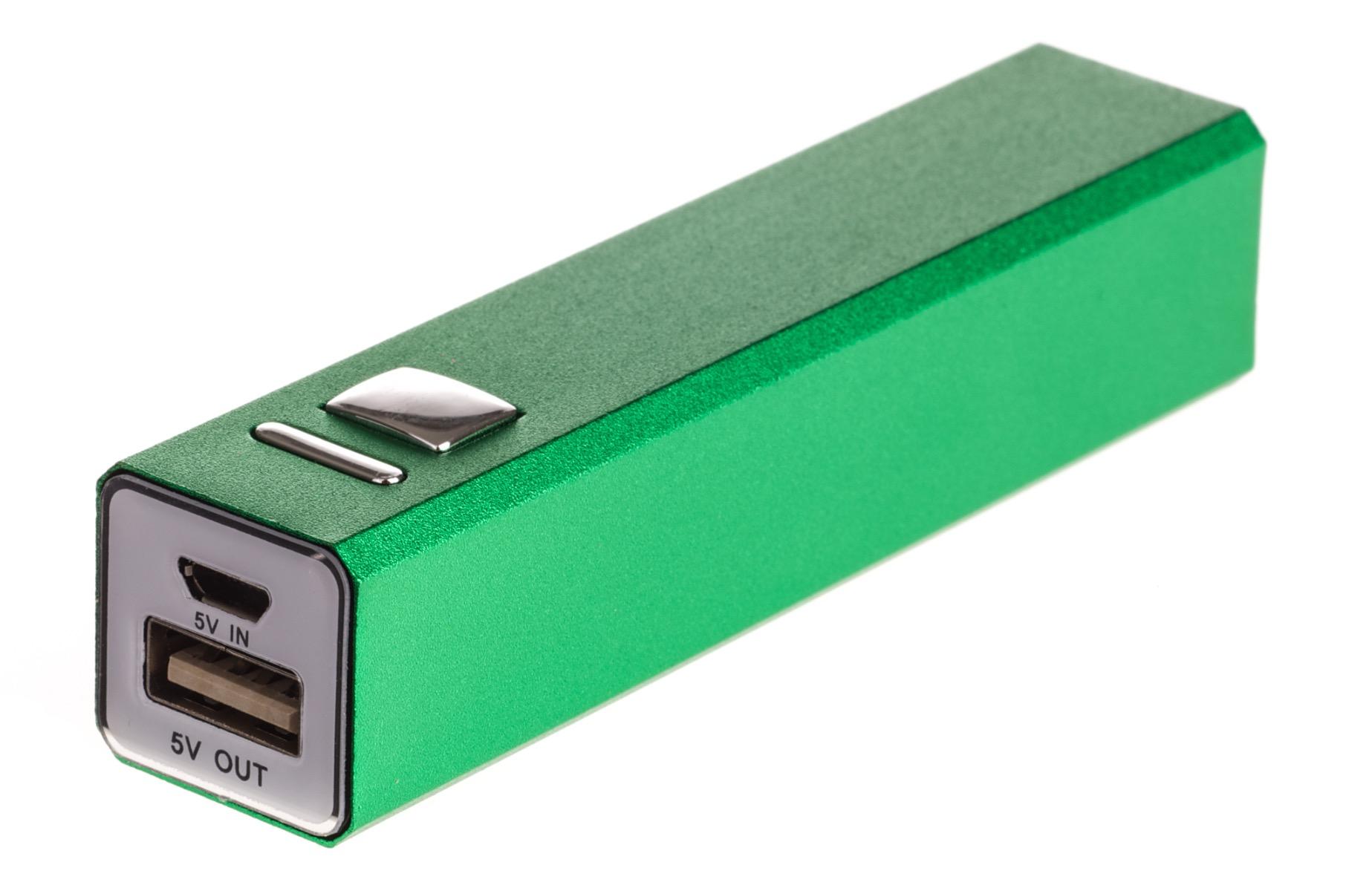GreyLime Power Square, 2600 mAh powerbank, Grøn