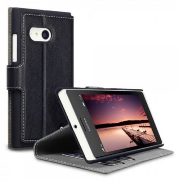 Mobilväska Lumia 735 Black Slim