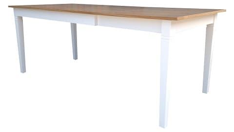 Jack hvidt/ egetræ spisebord der kan forlænges med en 60 cm skive
