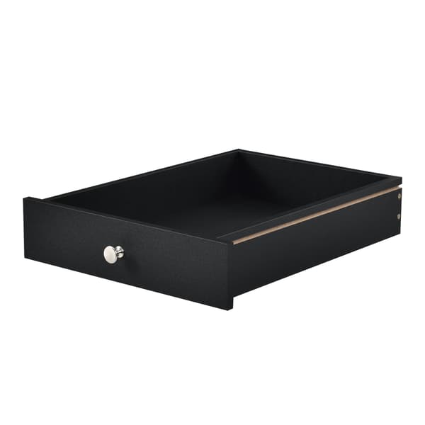 [en.casa]® 4 Skuffer til europalle med skinner - standard - 9,5x37,5x44,5cm - sort