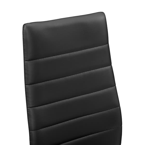[en.casa]® Pehmustettu tekonahka tuoli - 2 kpl / setti - 96 x 43 cm - musta
