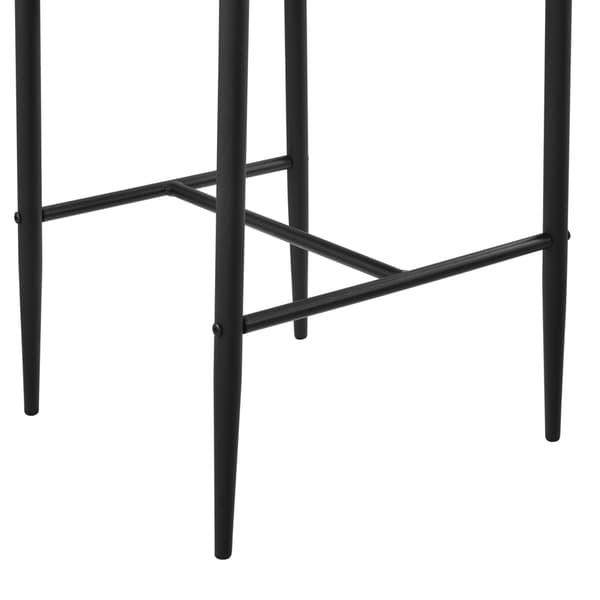 [en.casa]® Barstol Lidköping-set 2-med fotstöd-96x43x47cm-PU-konstläder-stål-svart