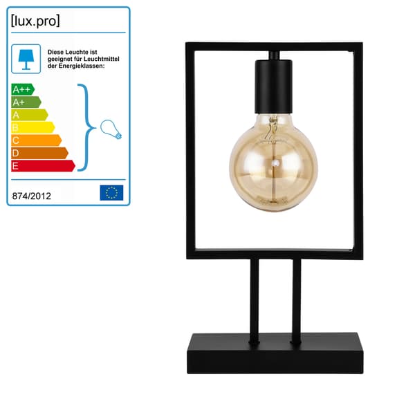 [lux.pro]® Bordslampa Innsbruck-1xE27-60Wsvart
