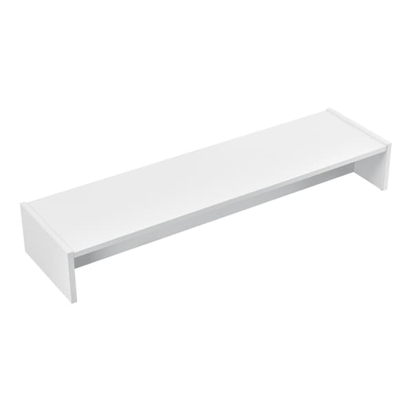 [en.casa]® Skärmstativ-100x27x15cm-spånskiva-vit-max. belastning: 10 kg