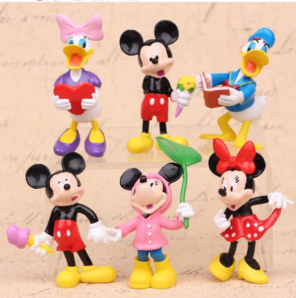 6-pack Disney mini Dukker Mickey Mouse, Anders And Tal