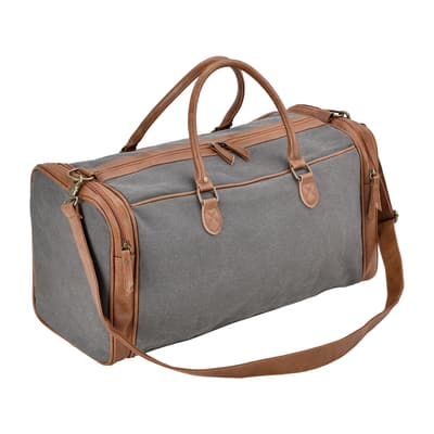 Corium® Træningstaske - sportbag - 27x54x23cm - lysegrå / brun