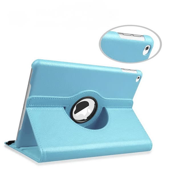 Fodral iPad 9,7" (2017/2018) Roterande 360° - Ljusblå