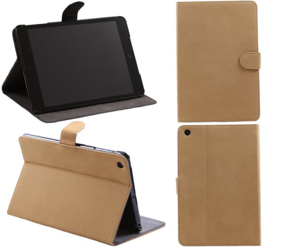 Fodral Mocka/Läder iPad Mini Retro - Ljusbrun