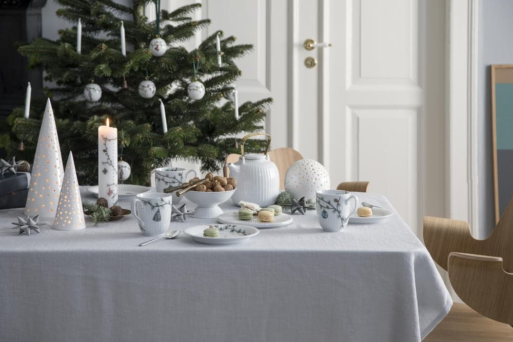 Kähler Hammershøi Julebonbonnier Ø11,5 cm hvit