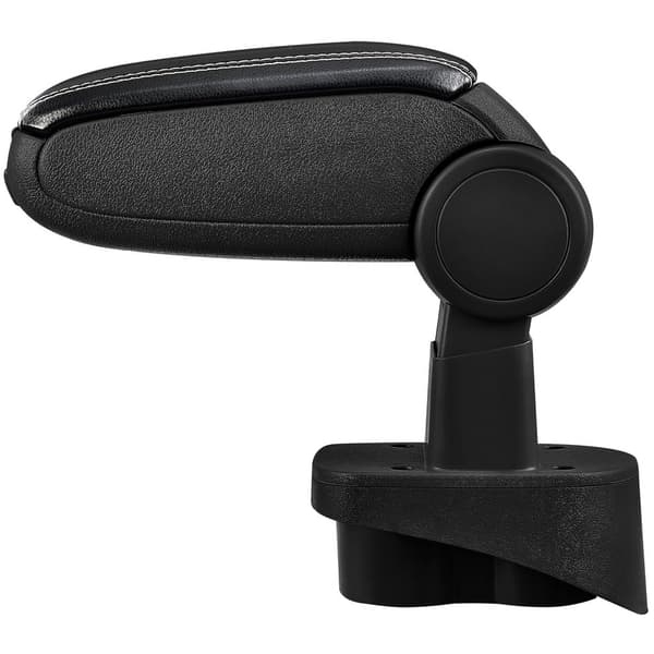 [pro.tec]® Armstöd till Mercedes A-klass W168 (facelift mars 2001-) med integrerat fack - konstläder - svart med vit söm
