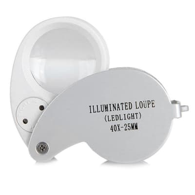 Lupp Förstoringsglas Mikroskop med LED Belysning X40