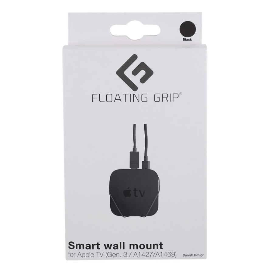 Apple tv gen. 3 wall mount Black by FLOATING GRIP®