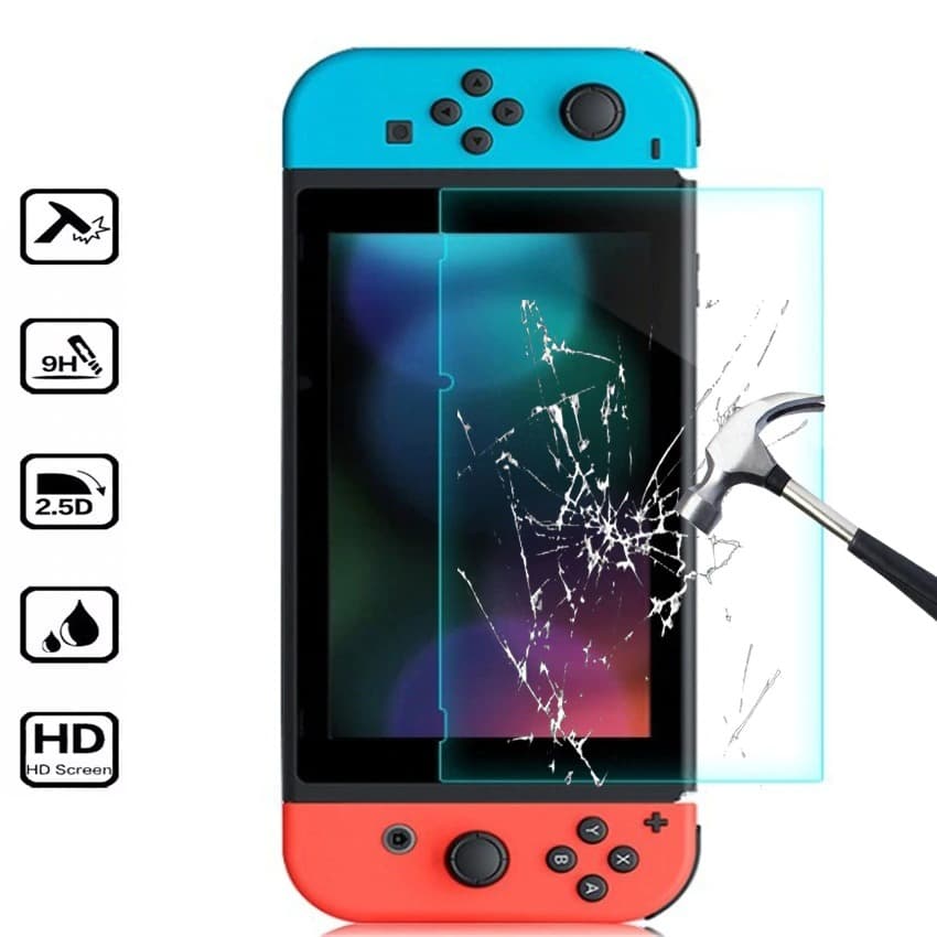 Skærmbeskytter, hærdet glas, ekstra HD-glas til Nintendo-switch