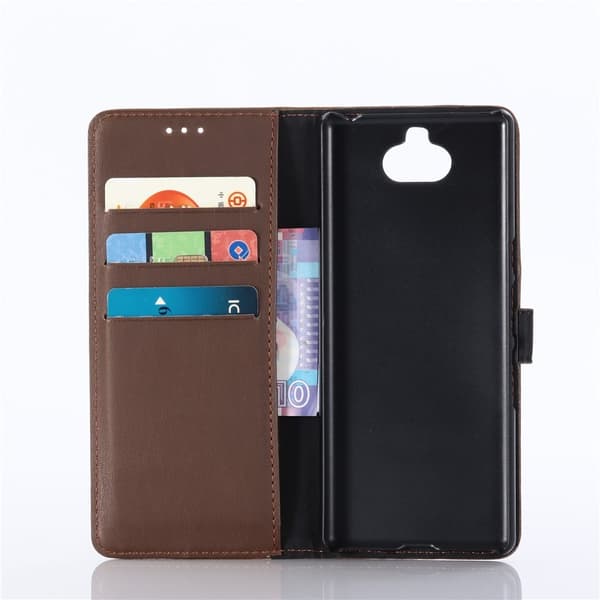 Retro Wallet Stand Case for Sony Xperia XA3 - Coffee