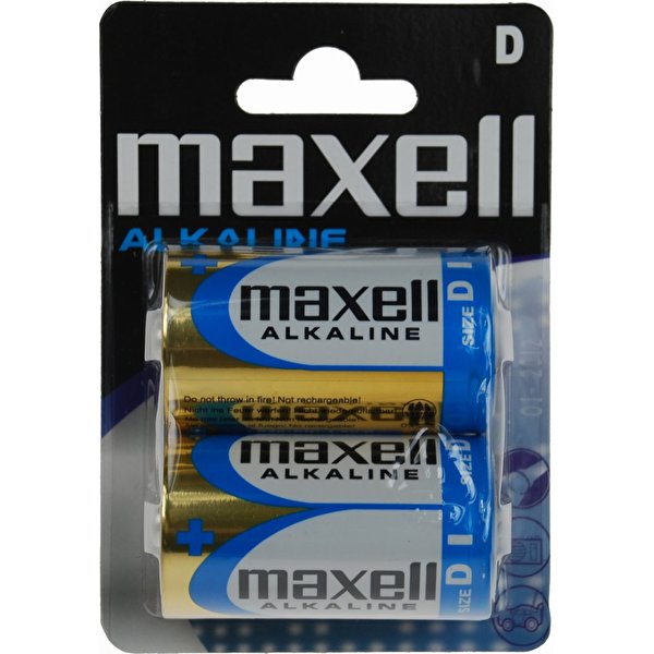 Bild av Maxell batterier, D (LR20), Alkaline, 1,5V, 2-pack