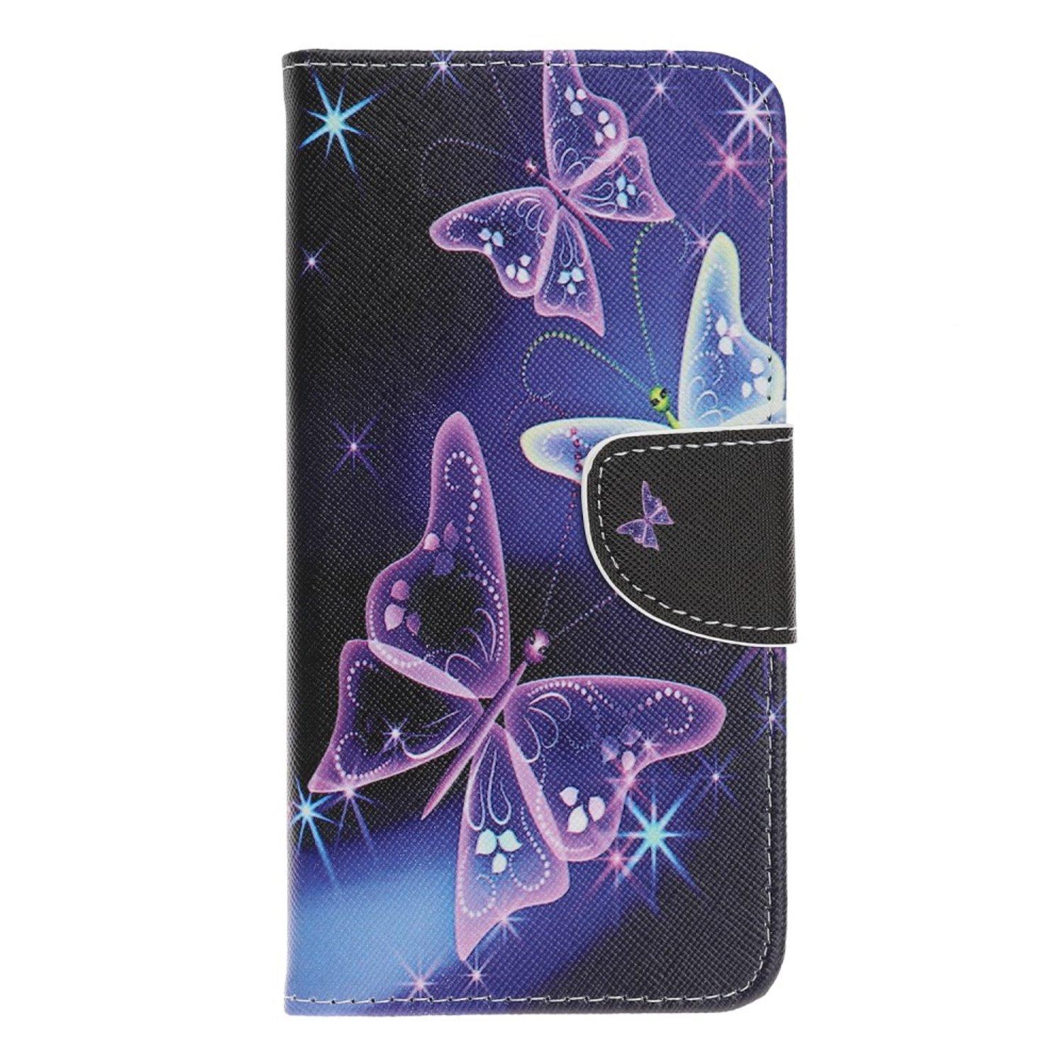 Pattern Wallet Case Samsung Galaxy A70 - Vivid Butterflies
