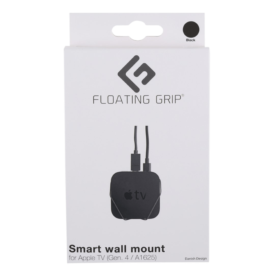 Apple tv gen. 4 wall mount Black by FLOATING GRIP®