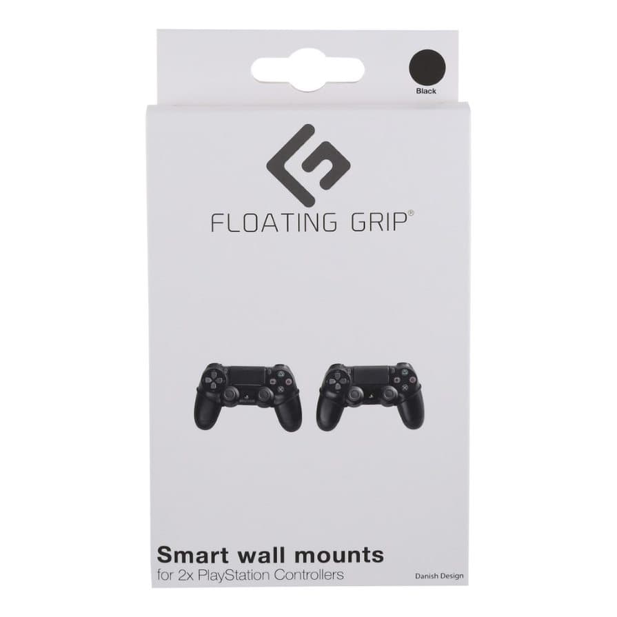2x PS controller wall mounts Black by FLOATING GRIP®