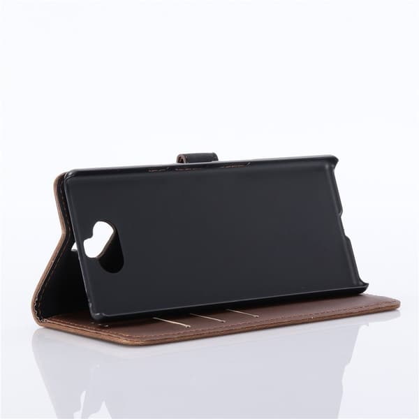 Retro Wallet Stand Case for Sony Xperia XA3 - Coffee